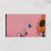 ピンクのヒマワリの名刺 名刺 (裏面)