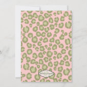 ピンクのヒマワリの赤ちゃん歓迎会の招待状 招待状 (裏面)