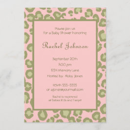 ピンクのヒマワリの赤ちゃん歓迎会の招待状 招待状