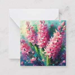 ピンクのヒヤシンス感謝していフローラ花 – you ノートカード