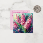 ピンクのヒヤシンス感謝していフローラ花 – you ノートカード (正面/裏面インサイチュ)