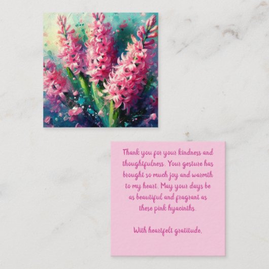 ピンクのヒヤシンス感謝していフローラ花 – you ノートカード (正面/裏面)