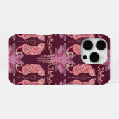 ピンクのヒョウのスマホケース iPhoneケース (裏面横)