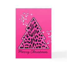 ピンクのヒョウのチータクリスマスツリー
