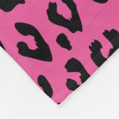 ピンクのヒョウのプリントのフリースブランケット|動物の点 フリースブランケット (角)