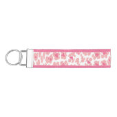 ピンクのヒョウのプリントの鍵Fobのリストレットのキーホルダー リストバンドキーホルダー (鍵左)