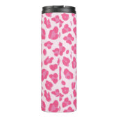 ピンクのヒョウのプリント|のモノグラムのスタイリッシュなピンク タンブラー (裏面)