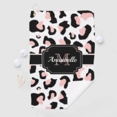 ピンクのヒョウのプリント ゴルフタオル (インサイチュ)