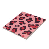 ピンクのヒョウのプリント タイル (側面)