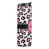ピンクのヒョウのプリント タンブラー (回転左)