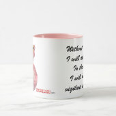 ピンクのヒョウのマグ- CelebriDucksのゴム製アヒルのマグ マグカップ (中央)