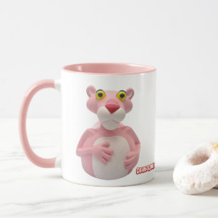 ピンクのヒョウのマグ- CelebriDucksのゴム製アヒルのマグ マグカップ