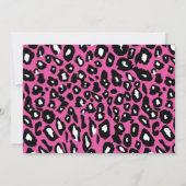 ピンクのヒョウの写真 スイート16の誕生日パーティー 招待状 (裏面)