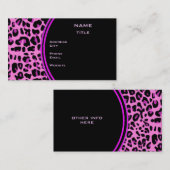 ピンクのヒョウの名刺 名刺 (正面/裏面)