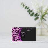 ピンクのヒョウの名刺 名刺 (スタンド正面)