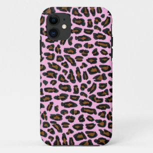 ピンクのヒョウの毛皮 iPhone 11 ケース