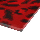 ピンクのヒョウの質パターン カッティングボード (角)