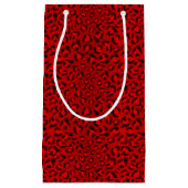 ピンクのヒョウの質パターン スモールペーパーバッグ (正面)