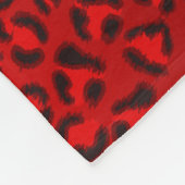 ピンクのヒョウの質パターン フリースブランケット (角)