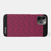 ピンクのヒョウパーソナライズされた柄 Case-Mate iPhoneケース (裏面(横))
