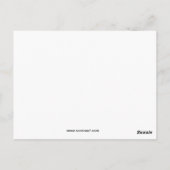 ピンクのヒョウ柄とモノグラム ポストカード (裏面)