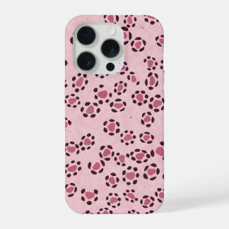 ピンクのヒョウ柄スマホケース | かわいいピンクの動物 iPhone 15 PROケース