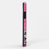 ピンクのヒョウ柄ピンクのスパークルグリッター Case-Mate iPhoneケース (裏面/右)