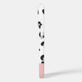 ピンクのヒョウ柄モノグラム入り Case-Mate iPhoneケース (裏面 / 左)