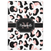 ピンクのヒョウ柄 クリップボード (裏面)