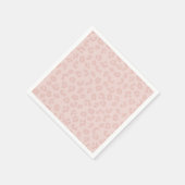 ピンクのヒョウ柄 スタンダードカクテルナプキン (角)