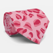 ピンクのヒョウ柄 ネクタイ (ロール)