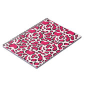 ピンクのヒョウ柄 ノートブック (左側)