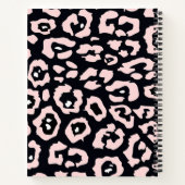 ピンクのヒョウ柄 ノートブック (裏面)