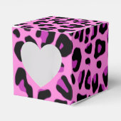 ピンクのヒョウ柄 フェイバーボックス (正面サイド)