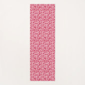 ピンクのヒョウ柄 ヨガマット (正面)