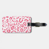 ピンクのヒョウ柄 ラゲッジタグ (裏面横)