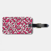 ピンクのヒョウ柄 ラゲッジタグ (裏面横)