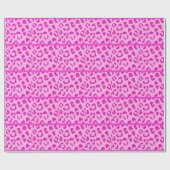 ピンクのヒョウ柄 ラッピングペーパー (フラット)