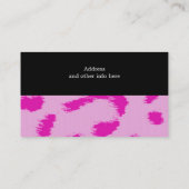 ピンクのヒョウ柄 名刺 (裏面)