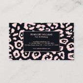 ピンクのヒョウ柄 名刺 (裏面)