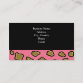 ピンクのヒョウ柄 名刺 (裏面)