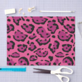 ピンクのヒョウ柄 薄葉紙 (クラフト)