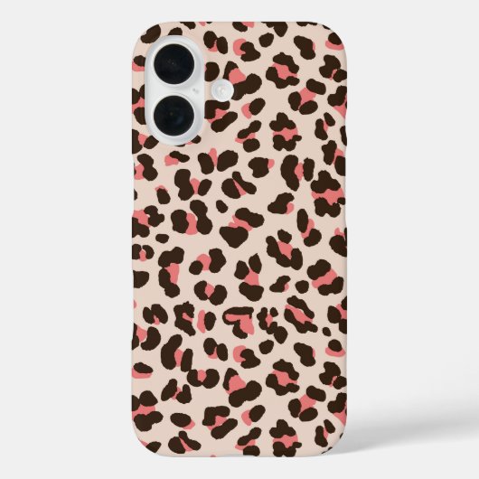 ピンクのヒョウ柄 Case-Mate iPhoneケース (裏面)