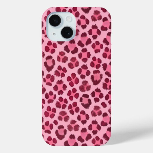 ピンクのヒョウ柄 Case-Mate iPhoneケース (裏面)