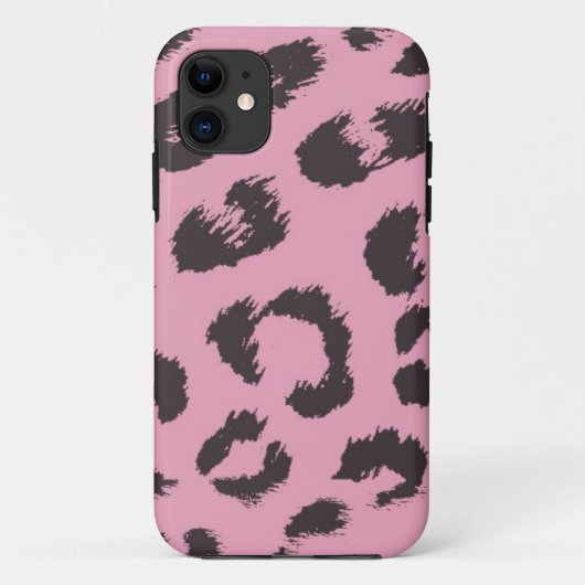 ピンクのヒョウ柄 Case-Mate iPhoneケース (裏面)