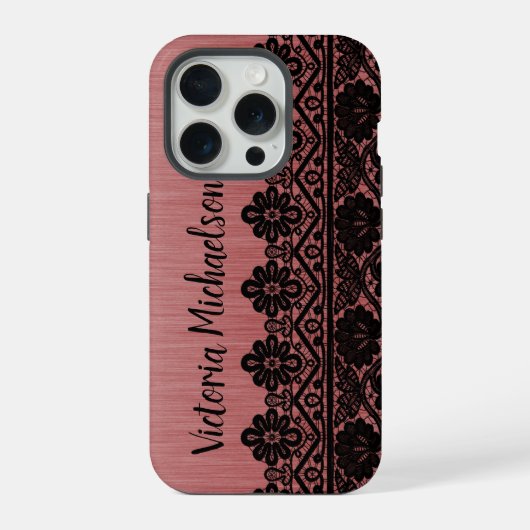 ピンクのヒョウ柄 iPhoneケース (裏面)