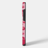 ピンクのヒョウ柄 iPhoneケース (左側面)