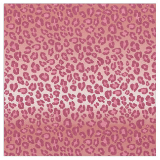 ピンクのヒョウ ファブリック
