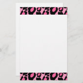 ピンクのヒョウ 便箋 (正面/裏面)