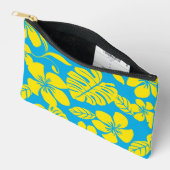 ピンクのビキニ模様（ブルー/イエロー） アクセサリーポーチ (見開き)